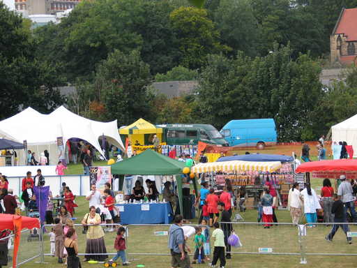 The festival on the school playing fields